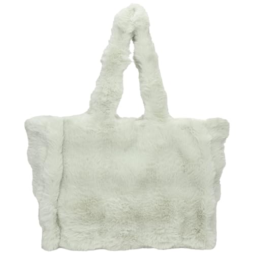 DKIIL NOIYB Puffy Tote Bag Damen Plüsch Handtaschen Mädchen Daunen Schultertaschen Süße Weiche Umhängetaschen Kunstfell Tragetaschen Teddy Tasche von DKIIL NOIYB