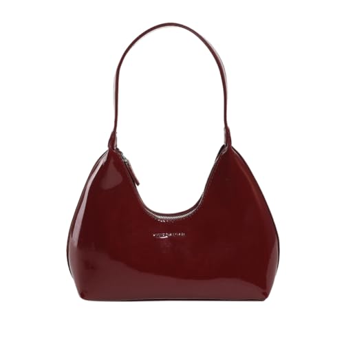 DKIIL NOIYB Retro Halbmond Tasche Y2k Tasche PU Kleine Handtasche Damen Kleine Umhängetasche Y2k Damen Moderne Hobo Tasche Modische Abendtasche von DKIIL NOIYB