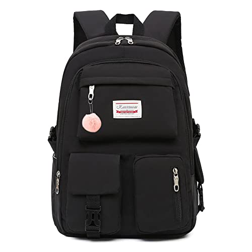 DKIIL NOIYB Schulrucksack für Mädchen, große Kapazität, mehrere Taschen, Reiserucksack, Tasche, Nylon, lässiger Tagesrucksack, wasserdicht, Laptop, Schultasche, ästhetischer Rucksack für Mädchen, von DKIIL NOIYB