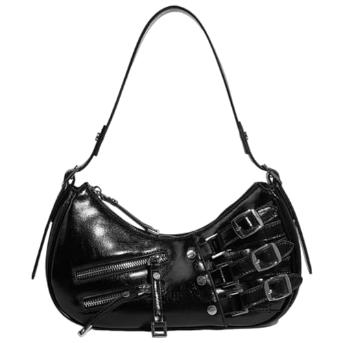 DKIIL NOIYB Y2k Achseltasche Kleine Umhängetasche für Damen PU Leder Mini Handtaschen Tote Bag Aesthetic Clutch Vintage Schultertasche Wasserdicht Messenger Hobo Bags von DKIIL NOIYB