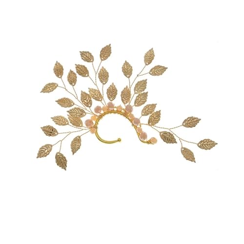 1PCS Chic Ohr Manschette Blatt Cosplay Fee Ohrring Clips for Frauen Mädchen Hochzeit Earcuff Schmuck Perlen Weben FüR Cosplay Hochzeit(Color 10) von DKJAHSEK