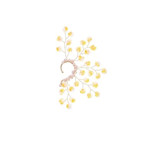 1PCS Chic Ohr Manschette Blatt Cosplay Fee Ohrring Clips for Frauen Mädchen Hochzeit Earcuff Schmuck Perlen Weben FüR Cosplay Hochzeit(Color 3) von DKJAHSEK