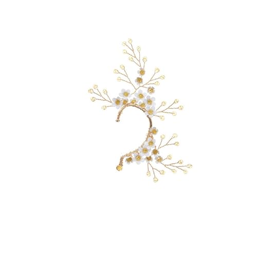 1PCS Chic Ohr Manschette Blatt Cosplay Fee Ohrring Clips for Frauen Mädchen Hochzeit Earcuff Schmuck Perlen Weben FüR Cosplay Hochzeit(Color 6) von DKJAHSEK