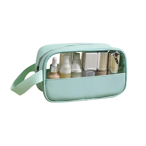 Make-up Tasche Fall PVC Kosmetik Handtasche Reise Kleine Reißverschlusstasche Organizer Box Taschen Großhandel Waschen Klare(Light Blue) von DKJAHSEK