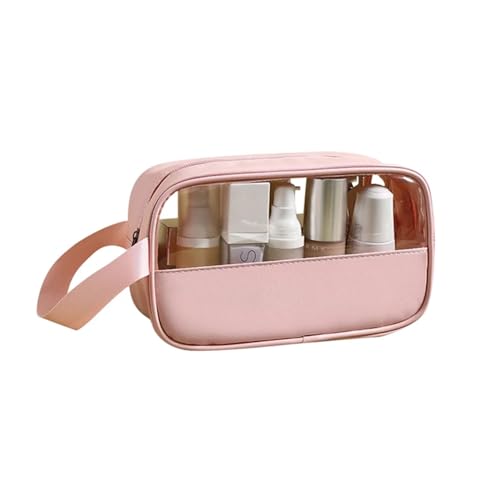 Make-up Tasche Fall PVC Kosmetik Handtasche Reise Kleine Reißverschlusstasche Organizer Box Taschen Großhandel Waschen Klare(Pink) von DKJAHSEK