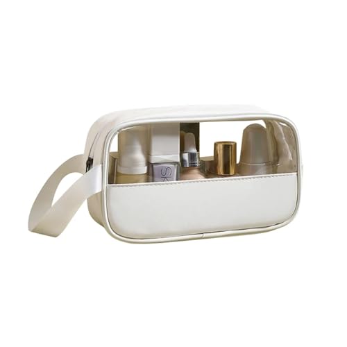 Make-up Tasche Fall PVC Kosmetik Handtasche Reise Kleine Reißverschlusstasche Organizer Box Taschen Großhandel Waschen Klare(White) von DKJAHSEK