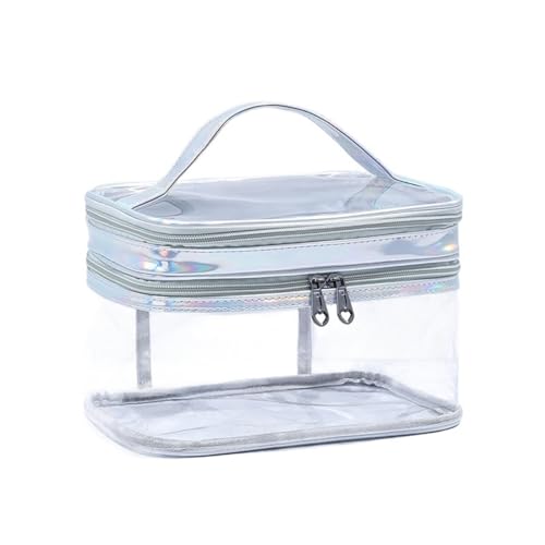Multifunktions-doppelte transparente Kosmetiktasche-Frauen bilden Fall-große Kapazitäts-Reise-Verfassungs-Organisator-Toilettenartikel-Schönheits-Aufbewahrung(F) von DKJAHSEK