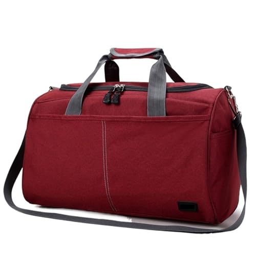 Oxford Tuch Frauen Reisetasche Wasserdicht Männer Business Reise Duffle Gepäck Verpackung Handtasche Schulter Lagerung Taschen Urlaub Tote(Red Big Size) von DKJAHSEK