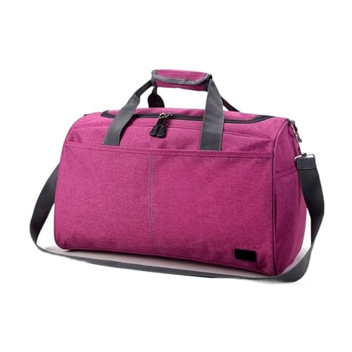 Oxford Tuch Frauen Reisetasche Wasserdicht Männer Business Reise Duffle Gepäck Verpackung Handtasche Schulter Lagerung Taschen Urlaub Tote(Rose red Small Size) von DKJAHSEK