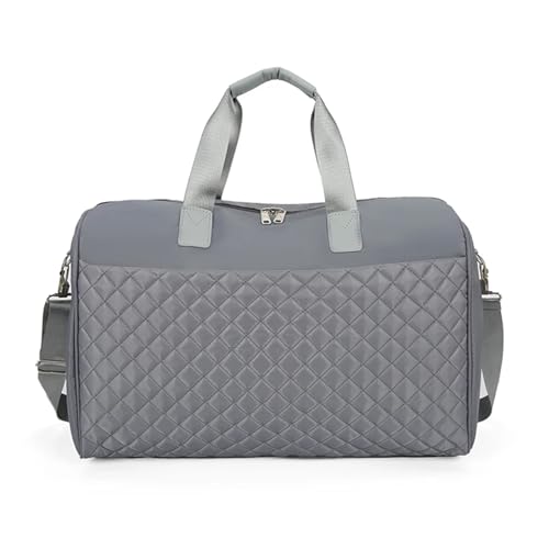 Reisetasche Damen Umhängetasche Große Kapazität Handtaschen Herren Sporttasche Lässige Mode Gepäcktasche(Gray) von DKJAHSEK