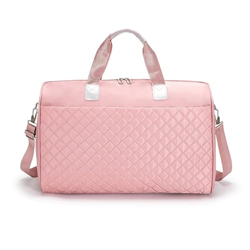 Reisetasche Damen Umhängetasche Große Kapazität Handtaschen Herren Sporttasche Lässige Mode Gepäcktasche(Pink) von DKJAHSEK