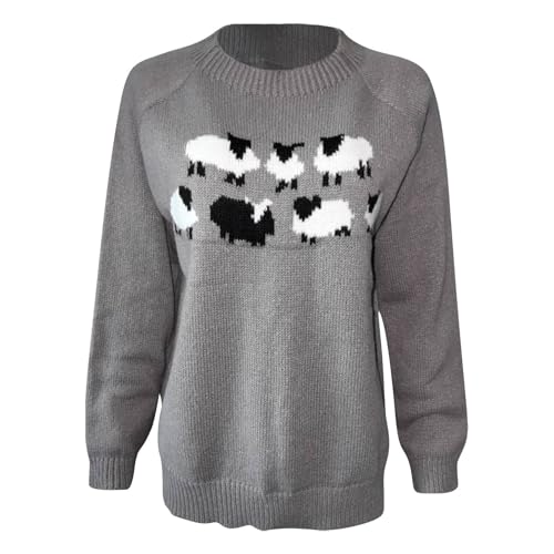 DKLOVIFU Damen Pullover Bekleidung Damen Oberteile Damen Langarm Pullover Damen Lang für Leggings Pullover Damen V Ausschnitt Pullover Schleife Rücken Damen Pullover Damen Rosa von DKLOVIFU