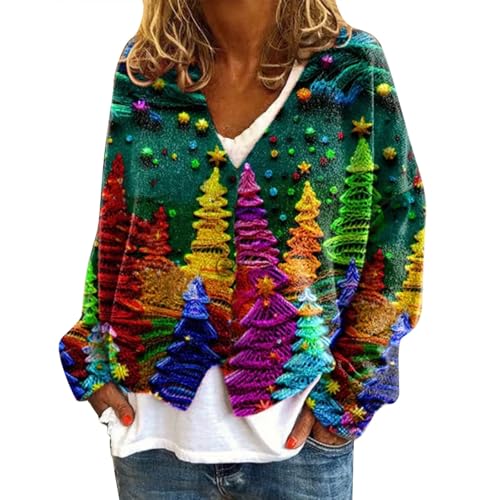 DKLOVIFU Damen Pullover Herbst Bekleidung Damen Pullover Lila Damen Longpullover Damen Langarm Sweatpullover Damen Hoody Pullover Damen Pullover Rot Damen von DKLOVIFU