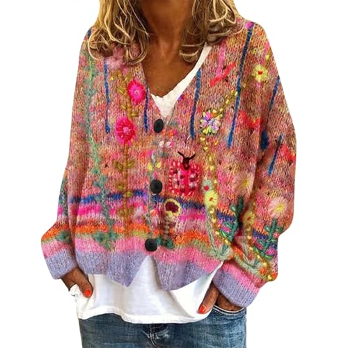 DKLOVIFU Hoodie Damen Oversize Winter Pullover für Damen Damen Oversize Pullover Pinker Pullover Damen Baumwollpullover Damen Pullover Princess Damen Pullover Strick Damen von DKLOVIFU