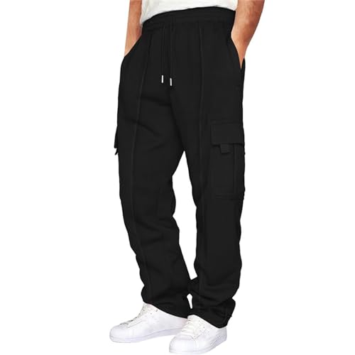 DKLOVIFU Japanische Hose Herren Jogginghose Herren Herren Laufhose Lang Kung Fu Hose Herren Jogginghose Reissverschluss Herren Jogginghose Herren Skinny Joggen Winter Herren Baggy Jogginghose Herren von DKLOVIFU