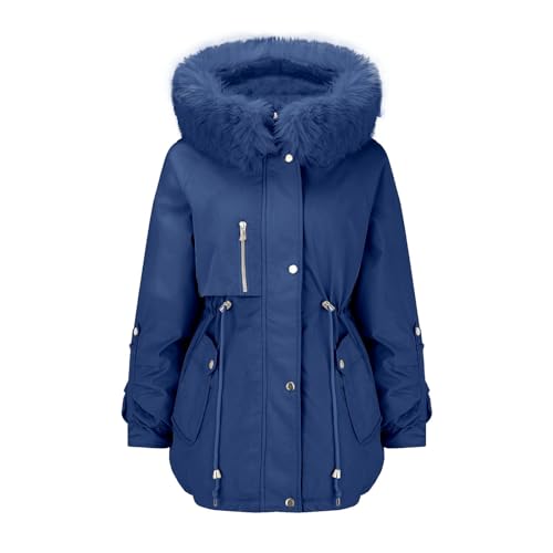 DKLOVIFU Laufjacke Damen Winter Jacket for Women Puffer Jacket Damen Wintermode Damen wasserdichte Jacke Damen Winter Jacke Women Damen Übergangsjacke mit Kapuze von DKLOVIFU