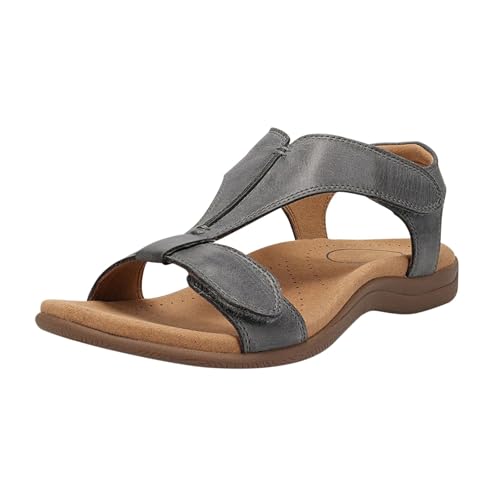 DKLOVIFU Pantoletten Damen mit Fussbett Orthosun - Ergonomische Schmerzlinderungs-Sandalen Orthopädische Sandalen Bergexperten Schuhe von DKLOVIFU