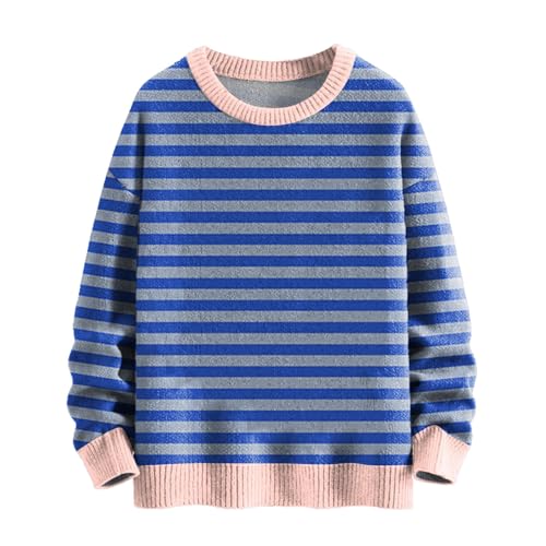 DKLOVIFU Pullover Damen Elegant Sweatshirt Damen Oversized Kurzer Pullover Damen Wollpullover Damen Winter Pullover Weiß Damen Shetland Wool Pullover Damen Oversize Pullover von DKLOVIFU
