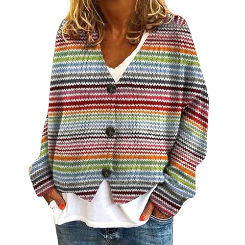 DKLOVIFU Pullover Damen Winter Strickpullover Damen Lang Baumwolle Pullover Damen Neon Pullover Damen Damen Pulli Herbst Sweet Pullover Damen Alpaka Pullover Damen von DKLOVIFU