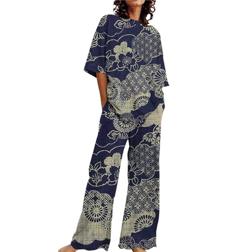 DKLOVIFU Schlafanzughose Damen Schlafanzug Damen Kurz Damen Pyjama Sommer Hauskleid Damen Sommer Damen Schlafanzug Zum Knöpfen Halloween Pyjama Blitzangebote des Tages von DKLOVIFU