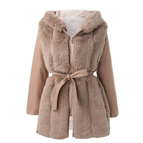 DKLOVIFU Sportjacke Damen Leichte Jacke Damen Wintermantel Warm Softshell Parka Puffer Weste Damen Lang Leicht Steppmantel Damen Wintermantel Militär Damen von DKLOVIFU