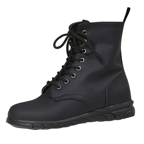 DKLOVIFU Winterboots Damen Stiefeletten Weite Stiefeletten Boots Gefüttert Winter Stiefel Schnürstiefel 1318 von DKLOVIFU