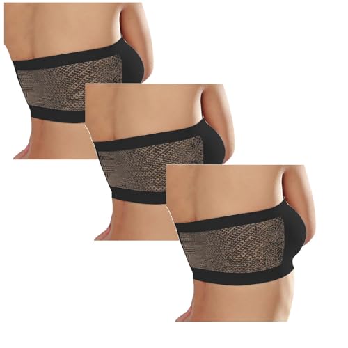 DKLOVIFU Trägerloser BH Tube Top Bandeau BH Damen Gepolstert Trägerlos BH mit Rutschfester Nahtlose Ohne Bügel Bralette für Frauen Dehnbar Brust Wickeln 1 stück/2 stück/3 stück von DKLOVIFU