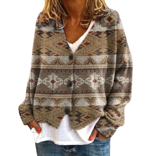 DKLOVIFU Troyer Damen Baumwoll Pullover Damen Pullover Weihnachten Damen Outdoor Pullover Damen Norweger Pullover Damen Original Sweatshirt Damen Sport Gelber Pullover Damen von DKLOVIFU