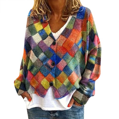 DKLOVIFU Weihnachtspullover Damen Long Pullover Damen Langarm Damen Pullover Schwarz Rippstrick Pullover Damen Damen Strickpullover Kuschel Pullover Damen Flauschig Pullover Beige Damen von DKLOVIFU