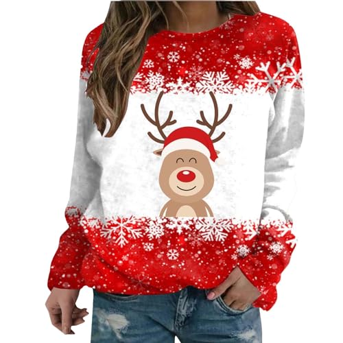 Weihnachtspullover Herren Damenpullover Langarm Lustiger Weihnachtspulli Ugly Sweater Christmas Damen Fun Pullover & Strickjacken Ugly Christmas Sweater 3D Damen Pullover Sexy von DKLOVIFU