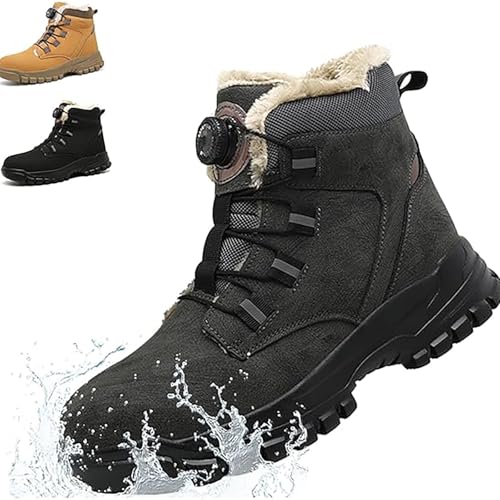 DKLOVIFU Winter Schuhe Herren Stiefel Herren Wasserdicht Stiefel Gelb Sicherheitsschuhe Herren S2 Warme Herrenschuhe Sicherheitsschuhe Kunststoffkappe Sicherheitsschuh 38 von DKLOVIFU