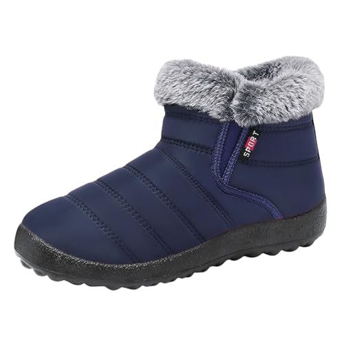 DKLOVIFU Winterstiefel Stiefeletten Damen Trachten Elegant Wildleder Halbstiefel Spitz Schlupfschuhe Mittelalter Stiefel von DKLOVIFU
