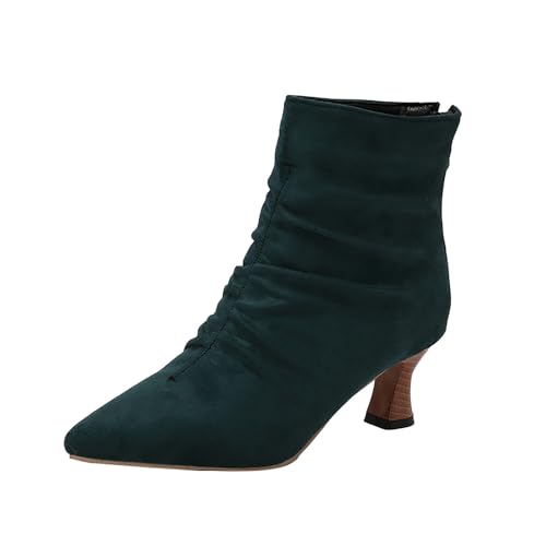 DKLOVIFU Winterboots Damen Stiefeletten Weite Stiefeletten Boots Gefüttert Winter Stiefel Schnürstiefel 749 von DKLOVIFU