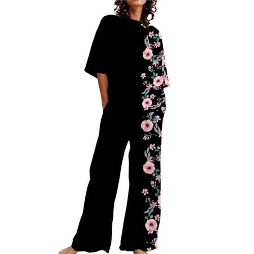 Matching Pyjamas Couple Morgenmantel Damen Kurze Schlafhose Damen Nachthemd mit Knopfleiste Schlafanzug Damen Fleece Pyjama Weihnachten Damen Blitzangebote des Tages von DKLOVIFU