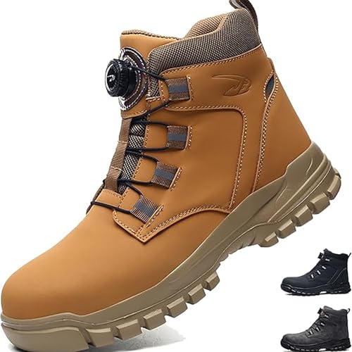 Shoes For Men Arbeitsschuhe Pflege Sicherheitsschuhe Herren mit Drehverschluss Sicherheitsschuh S3 Arbeitsschuhe mit Stahlkappe Herren Arbeitsschuhe Winter Herren S3 Sicherheitsstiefeletten Damen von DKLOVIFU