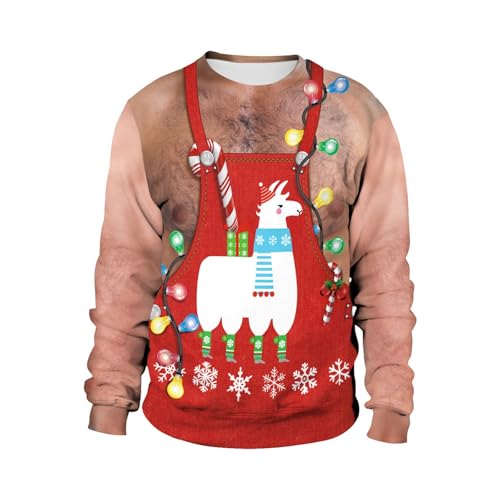 Weihnachtskleider Damen Troyer Damen Weihnachtskleid Damen Lustig Ugly Christmas Sweater Herren Katzen Weihnachtspulli Socks Christmas Rollkragen Pullover Damen Schwarz von DKLOVIFU
