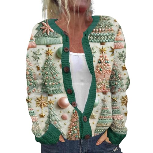 Weihnachtspulli Kinder Damen Hoodie mit Kapuze Lustige Weihnachts Tshirt Ugly Pullover Weihnachten Damen Hoodie Decke Christmas Sweater Damen Dicker Pullover Damen von DKLOVIFU