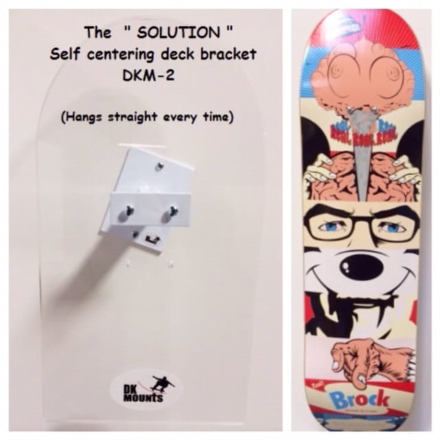 Dkmounts "Solution" Skateboard Deck Selbstzentrierende Wandhalterung. Der Dkm-2 Nimmt Die Schwierigkeit, Dein Gerade Zu Hängen Dkmounts "Solution" Skateboard Deck Selbstzentrierende Wandhalterung. Der Dkm-2 Nimmt Die Schwierigkeit, Dein Gerade Zu Hängen von DKMounts