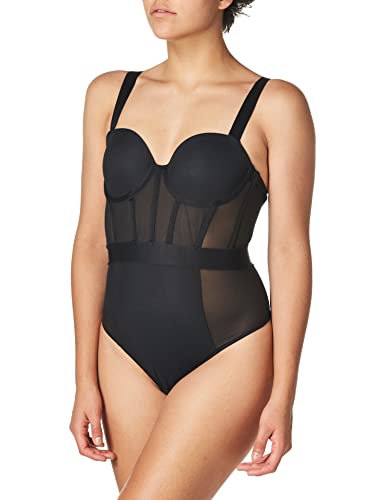 DKNY Intimates Damen Sheers Cupped Strapless Body, Schwarz (Black Bp), One size (Herstellergröße: 36C) von DKNY