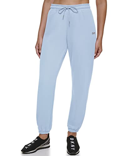 DKNY Women's Sport Metallic Logo Jogger Sweatpants, Moonstone, Extra Large von DKNY