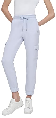 DKNY,Women's MINI Stud Logo Slim FIT Cargo Jogger with Pockets, RAIN, M DKNY,Women's MINI Stud Logo Slim FIT Cargo Jogger with Pockets, RAIN, M von DKNY