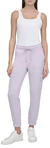 DKNY,Women's MINI Stud Logo Slim FIT Cargo Jogger with Pockets, Orchid, S DKNY,Women's MINI Stud Logo Slim FIT Cargo Jogger with Pockets, Orchid, S von DKNY