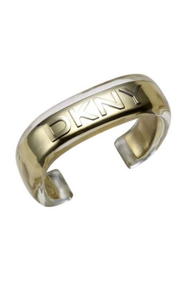 DKNY Armreif Damen, aus Edelstahl, Gold, ummantelt mit Kunststoff von DKNY