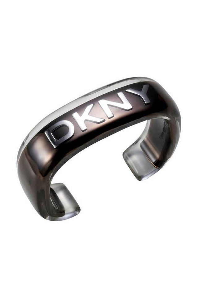 DKNY Armspange Damen, aus Edelstahl, mit Kunststoff ummantelt, Braun von DKNY