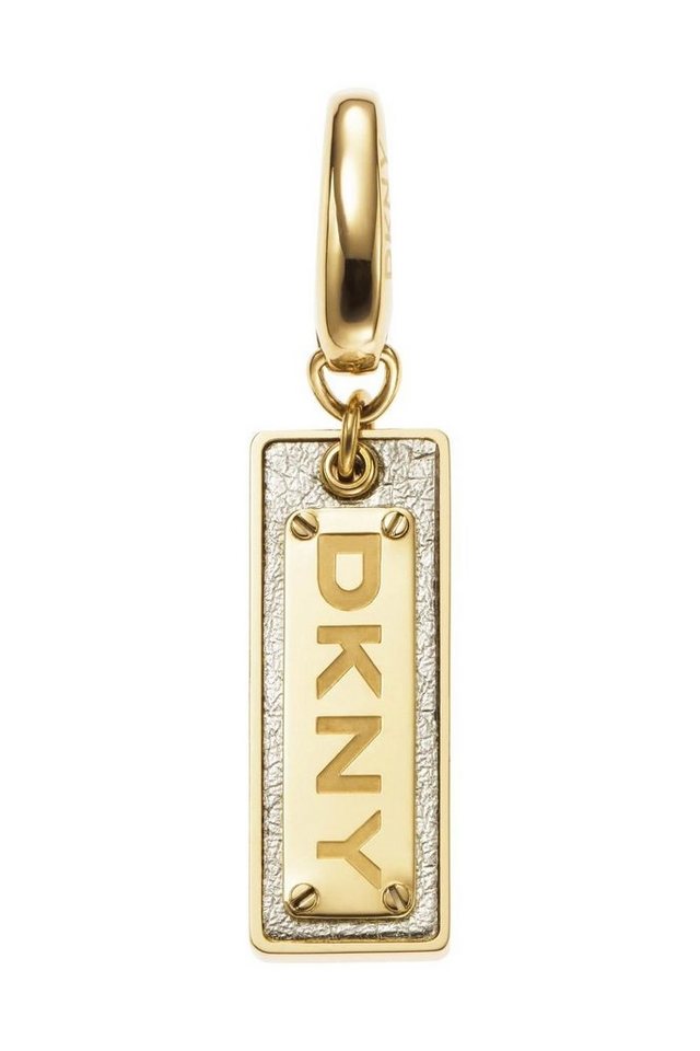 DKNY Charm-Einhänger Anhänger, aus Edelstahl, Gold, Karabiner von DKNY