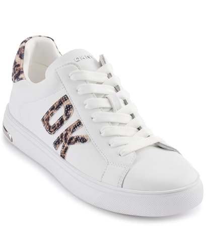 DKNY Damen Abeni-LACE UP ON S Sneakers, WHT/Natural, 38.5 EU von DKNY