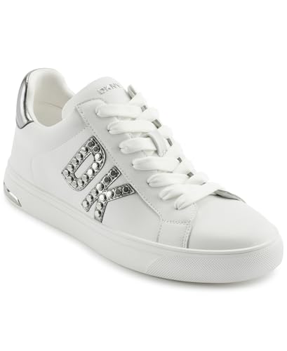 DKNY Damen Abeni-LACE UP ON S Sneakers, White/Nickel, 39.5 EU DKNY Damen Abeni-LACE UP ON S Sneakers, White/Nickel, 39.5 EU von DKNY