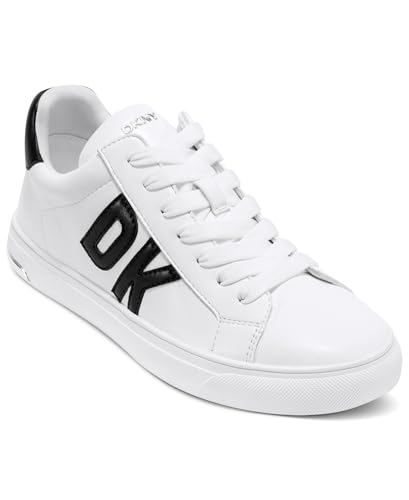 DKNY Damen Abeni-LACE UP Sneakers Sneaker, White and Black, 38.5 EU von DKNY