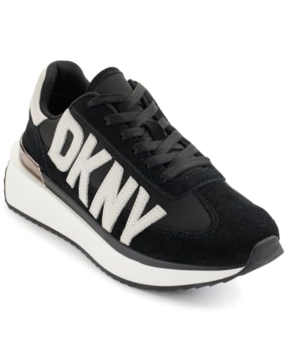 DKNY Damen Arlan Lace-Up Sneaker, Black, 37.5 EU von DKNY