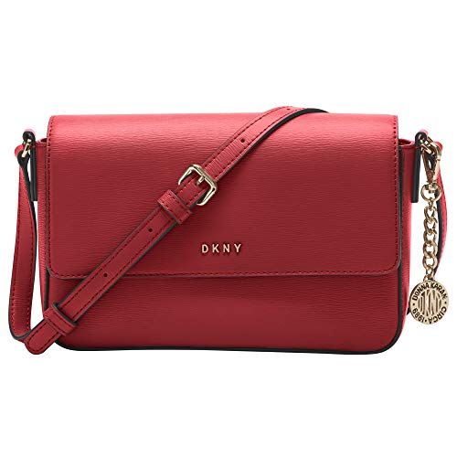 DKNY Damen Md Crossbody Umhängetasche, Hellrot/goldfarbenes Bryant Medium Flap, Einheitsgröße von DKNY